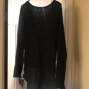 Black sweater with button back